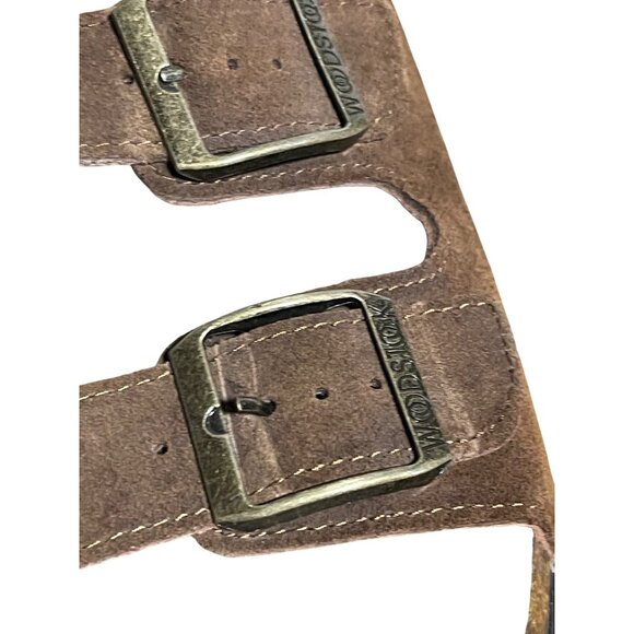 Woodstock Bert Sandals Mens Size 11 M Brown Suede Leather Double-Buckle main image 7